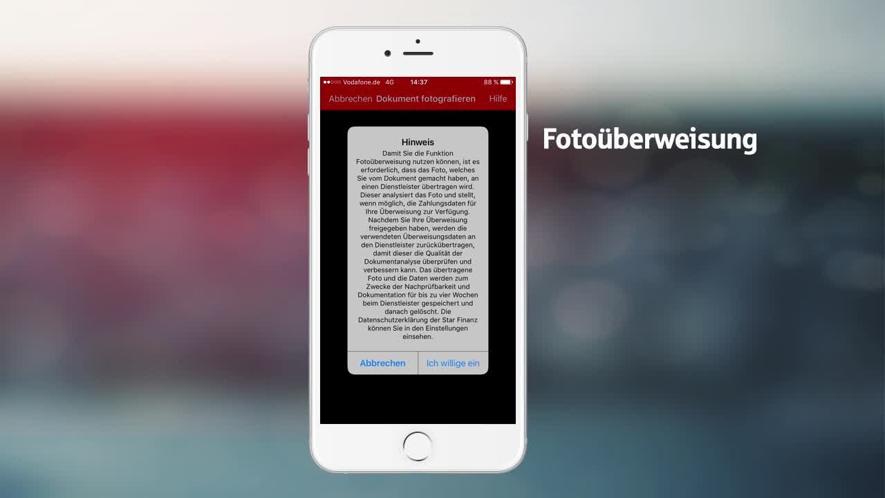 Fotoüberweisung nutzen in der S-App | Anleitung | Sparkasse.de
